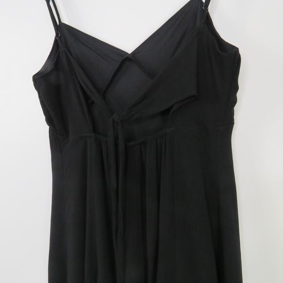 H&M Black Mini Dress Open Back Spaghetti Strap Cocktail Dress Size 2 Small - Picture 5 of 8